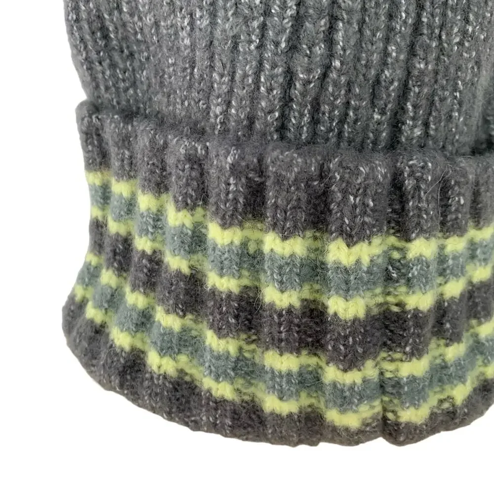A New Day Gray Striped Cuffed Beanie One Size‎
